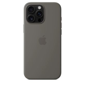 Чохол Silicone Case with MagSafe + Button iPhone 16 Pro Max Stone Gray copi - фото 1