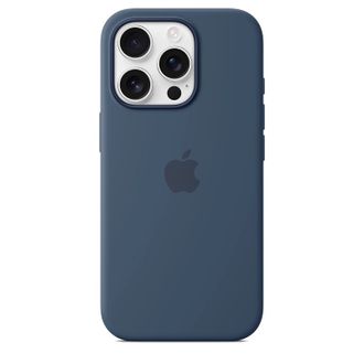 Чехол Silicone Case with MagSafe + Button iPhone 16 Pro Denim copi - фото 3