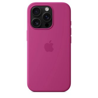 Чохол Silicone Case with MagSafe + Button iPhone 16 Pro Fuchsia copi - фото 1