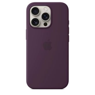 Чехол Silicone Case with MagSafe + Button iPhone 16 Pro Plum copi - фото 3