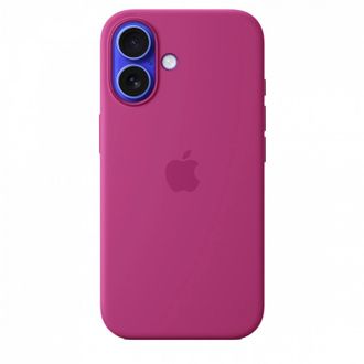 Чехол Silicone Case with MagSafe + Button iPhone 16 Fuchsia copi - фото 1