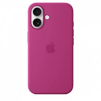 Чехол Silicone Case with MagSafe + Button iPhone 16 Fuchsia copi - фото 2