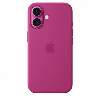 Чехол Silicone Case with MagSafe + Button iPhone 16 Fuchsia copi - фото 3