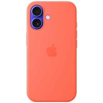 Чехол Silicone Case with MagSafe + Button iPhone 16 Tangerine - фото 2