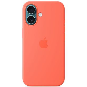 Чехол Silicone Case with MagSafe + Button iPhone 16 Tangerine - фото 3