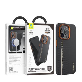 Чехол Blueo Fully Wrapped Aramid Fiber Case for iPhone 16 Pro Max Orange/Black - фото 3