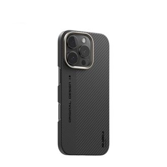 Чехол Blueo для iPhone 16 BL011 Bi-Texture Magnetic 600D Air Aramid Fiber (Black Gray) - фото 1