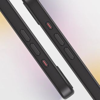 Чохол TPU+PC Metal Buttons with MagSafe Colorful для Apple iPhone 16e (6.1") (Чорний / Black) - фото 3