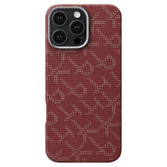 Чохол Pitaka Tactile Woven Case Monogram Red/Gold for iPhone 16 Pro (KI1602PTK) - фото 1