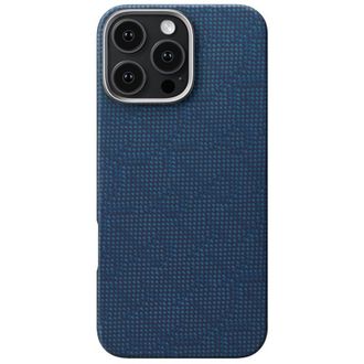 Чехол Pitaka Tactile Woven Case Monogram Dark Blue for iPhone 16 Pro Max (KI1603PTKP) - фото 1