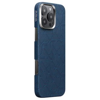 Чехол Pitaka Tactile Woven Case Monogram Dark Blue for iPhone 16 Pro Max (KI1603PTKP) - фото 2