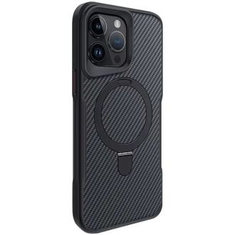 Чехол TPU+PC Metal Buttons with MagSafe Carbon Ring для Apple iPhone 14 Pro Max (6.7") (Черный) - фото 2