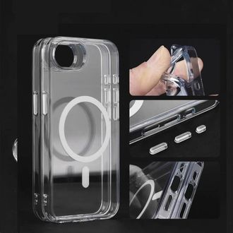 Чехол Monblan для iPhone 16e [MMC16e] Magnetic Crystal Series (Transparent) - фото 3