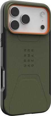 Чехол UAG для iPhone 17 Pro Max Civilian MagSafe Olive/Orange (114546117297) - фото 2 Чехол UAG для iPhone 17 Pro Max Civilian MagSafe Olive/Orange (114546117297) - фото 2