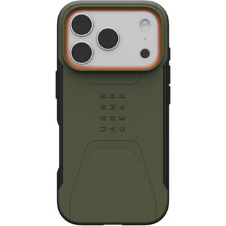 Чохол UAG для iPhone 17 Pro Civilian MagSafe Olive/Orange (114545117297) - фото 1 Чохол UAG для iPhone 17 Pro Civilian MagSafe Olive/Orange (114545117297) - фото 1
