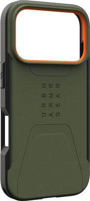 Чохол UAG для iPhone 17 Pro Civilian MagSafe Olive/Orange (114545117297) - фото 3 Чохол UAG для iPhone 17 Pro Civilian MagSafe Olive/Orange (114545117297) - фото 3