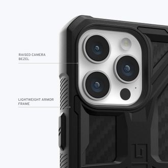 Чохол UAG для Apple iPhone 15 Pro Monarch, Carbon Fiber (114278114242) - фото 5 Чохол UAG для Apple iPhone 15 Pro Monarch, Carbon Fiber (114278114242) - фото 5