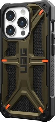 Чохол UAG для Apple iPhone 15 Pro Monarch, Kevlar Elemental Green (11427811397B) - фото 1