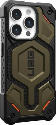 Чохол UAG для Apple iPhone 15 Pro Monarch Pro Magsafe, Kevlar Elemental Green (11422111397B) - фото 1