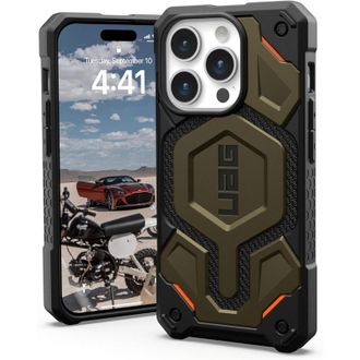Чохол UAG для Apple iPhone 15 Pro Monarch Pro Magsafe, Kevlar Elemental Green (11422111397B) - фото 2