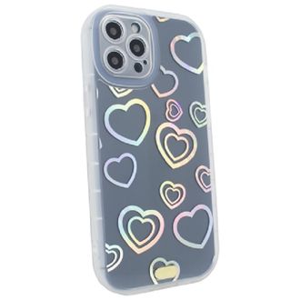 Чехол Clear Rainbow Heart (iPhone 12 Pro, Big) - фото 1 Чехол Clear Rainbow Heart (iPhone 12 Pro, Big) - фото 1