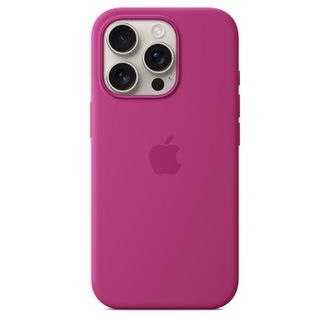 Чехол Silicone Case with MagSafe iPhone 16 Pro Max Fuchsia - фото 1