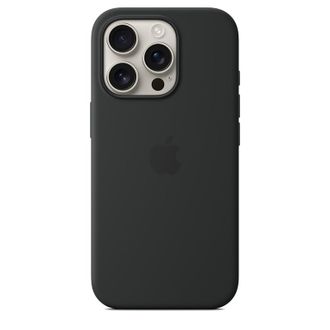 Чехол Silicone Case with MagSafe iPhone 16 Pro Max Black - фото 1