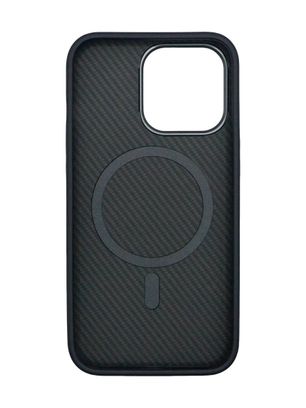 Чохол Kevlar Soft touch for Apple for iPhone 15 with MagSafe (black) - фото 2 Чохол Kevlar Soft touch for Apple for iPhone 15 with MagSafe (black) - фото 2