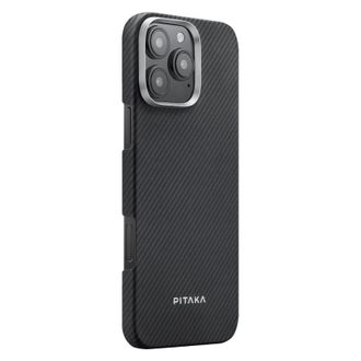 Чехол Pitaka Ultra-Slim Case Classic Twill 600D Black/Grey for iPhone 16 Pro (KI1601PA) - фото 2 Чехол Pitaka Ultra-Slim Case Classic Twill 600D Black/Grey for iPhone 16 Pro (KI1601PA) - фото 2