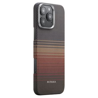 Чехол Pitaka Tactile Woven Case Sunset for iPhone 16 Pro (KI1601SU) - фото 2 Чехол Pitaka Tactile Woven Case Sunset for iPhone 16 Pro (KI1601SU) - фото 2