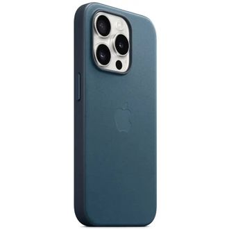 Чехол Leather Case with MagSafe iPhone 15 Pro Max Pacific Blue - фото 2 Чехол Leather Case with MagSafe iPhone 15 Pro Max Pacific Blue - фото 2