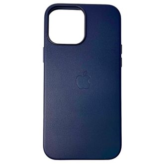 Чехол Leather Case with MagSafe iPhone 16 Pro Max Blue - фото 1 Чехол Leather Case with MagSafe iPhone 16 Pro Max Blue - фото 1