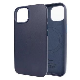 Чехол Leather Case with MagSafe iPhone 16 Pro Max Blue - фото 2 Чехол Leather Case with MagSafe iPhone 16 Pro Max Blue - фото 2