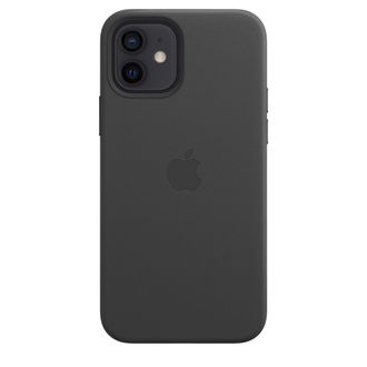 Чехол Leather Case with MagSafe 12 /12 Pro ( 6.1) Black - фото 1
