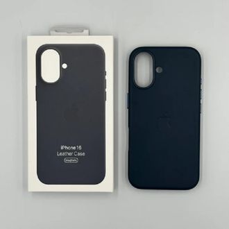 Чохол Leather Case with MagSafe iPhone 16 Blue - фото 1 Чохол Leather Case with MagSafe iPhone 16 Blue - фото 1
