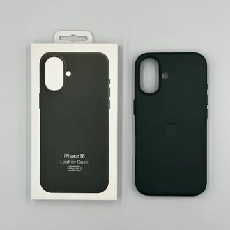 Чохол Leather Case with MagSafe iPhone 16 Green - фото 1