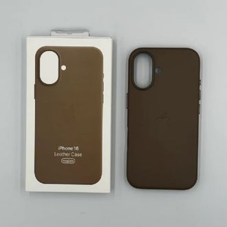 Чехол Leather Case with MagSafe iPhone 16 Taupe - фото 1