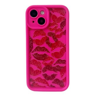 Чехол Lips Case для iPhone 15 Electrik Pink - фото 1