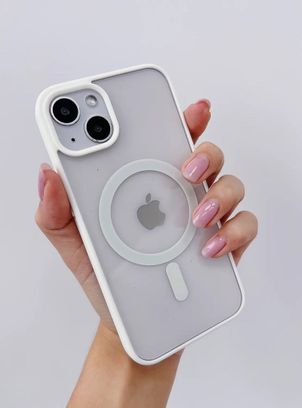 Чехол DM Frosted Acrylic Magsafe Iphone 13 White - фото 2 Чехол DM Frosted Acrylic Magsafe Iphone 13 White - фото 2