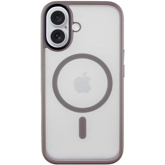 Чохол TPU+PC Metal Buttons with MagSafe Apple iPhone 16 Plus (6.7") Gray - фото 1 Чохол TPU+PC Metal Buttons with MagSafe Apple iPhone 16 Plus (6.7") Gray - фото 1