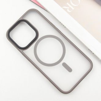 Чохол TPU+PC Metal Buttons with MagSafe Apple iPhone 16 Pro (6.3") Gray - фото 2 Чохол TPU+PC Metal Buttons with MagSafe Apple iPhone 16 Pro (6.3") Gray - фото 2