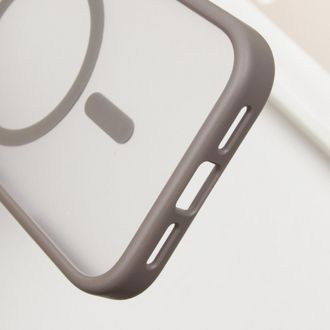 Чохол TPU+PC Metal Buttons with MagSafe Apple iPhone 16 Pro (6.3") Gray - фото 3 Чохол TPU+PC Metal Buttons with MagSafe Apple iPhone 16 Pro (6.3") Gray - фото 3