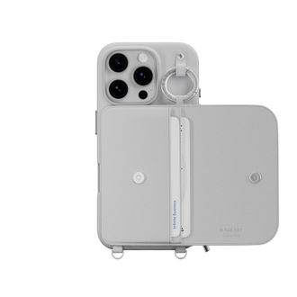 Чехол с кошельком Switcheasy Pouch M Wallet Phone Case with Stand for iPhone 16 Pro Max Gray (MPH67P264GR24) - фото 1