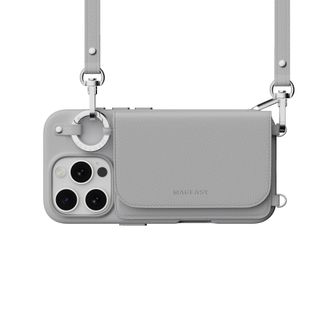 Чехол с кошельком Switcheasy Pouch M Wallet Phone Case with Stand for iPhone 16 Pro Max Gray (MPH67P264GR24) - фото 3