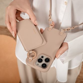 Чехол с кошельком Switcheasy Pouch M Wallet Phone Case with Stand for iPhone 16 Pro Rose (MPH66P264RS24) - фото 3