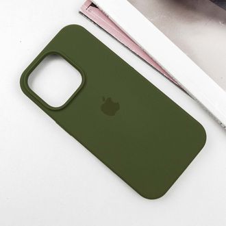 Чехол Silicone Case Open Camera iPhone 13 Pro Max, #35, Olive - фото 2