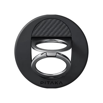 Магнитное кольцо-подставка для телефона Pitaka MagEZ Grip 3 Twill 600D Black/Grey (MGB2402) - фото 1 Магнитное кольцо-подставка для телефона Pitaka MagEZ Grip 3 Twill 600D Black/Grey (MGB2402) - фото 1