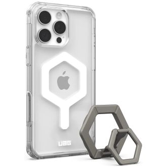 Чохол+магнітне кільце-тримач UAG для Apple iPhone 16 Pro Max, Plyo MagSafe, Ice White/Titanium Stand (1144811BV01) - фото 2 Чохол+магнітне кільце-тримач UAG для Apple iPhone 16 Pro Max, Plyo MagSafe, Ice White/Titanium Stand (1144811BV01) - фото 2