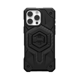 Чохол+магнітне кільце-тримач UAG для iPhone 16 Pro Max, Monarch Pro Magsafe, Carbon Fiber/Black Stand (1144571BV01) - фото 1