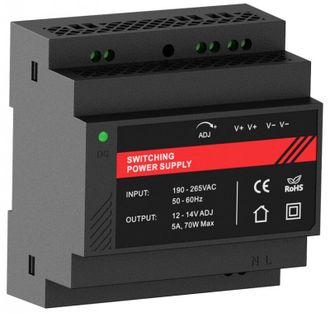 Источник бесперебойного питания Kraft PSU-1205DIN(P) с креплением на DIN-рейку - фото 1